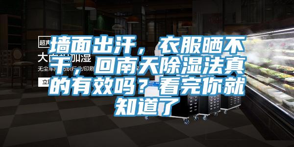 墻面出汗，衣服曬不干，回南天除濕法真的有效嗎？看完你就知道了