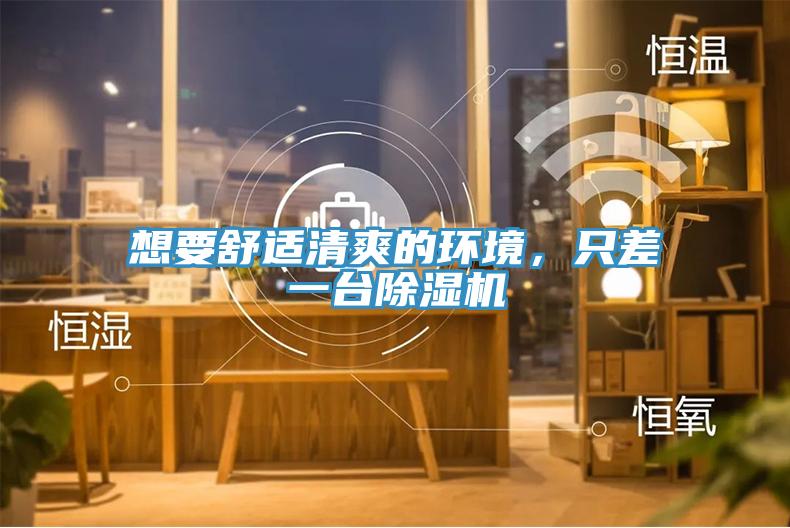 想要舒適清爽的環境，只差一臺除濕機