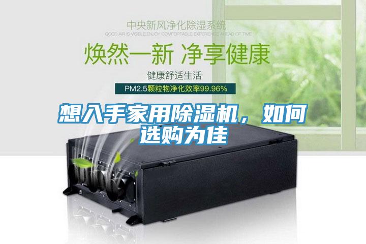 想入手家用除濕機，如何選購為佳