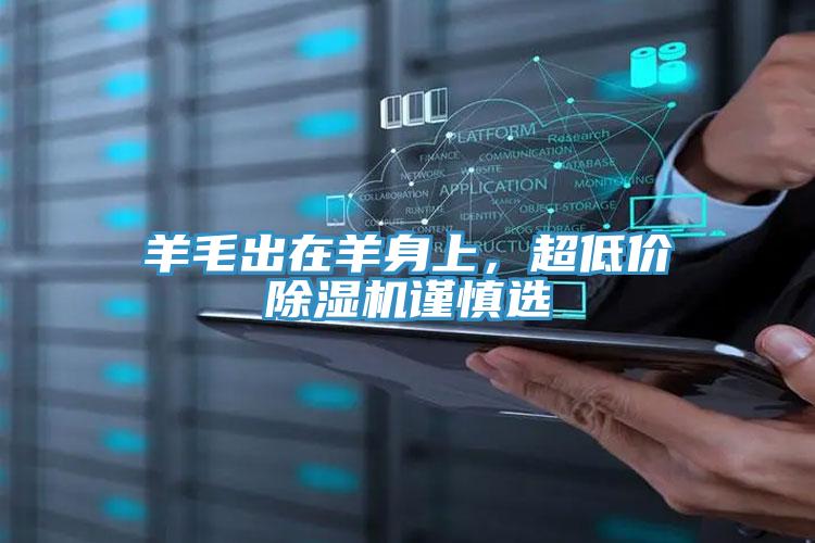 羊毛出在羊身上，超低價除濕機謹慎選