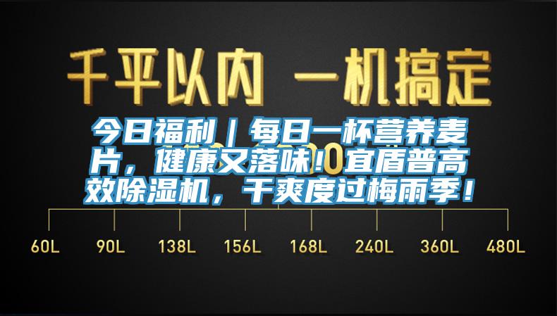 今日福利｜每日一杯營養麥片，健康又落味！宜盾普高效除濕機，干爽度過梅雨季！