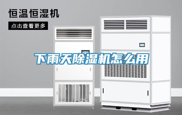 下雨天除濕機怎么用