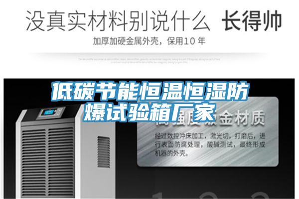 低碳節能恒溫恒濕防爆試驗箱廠家