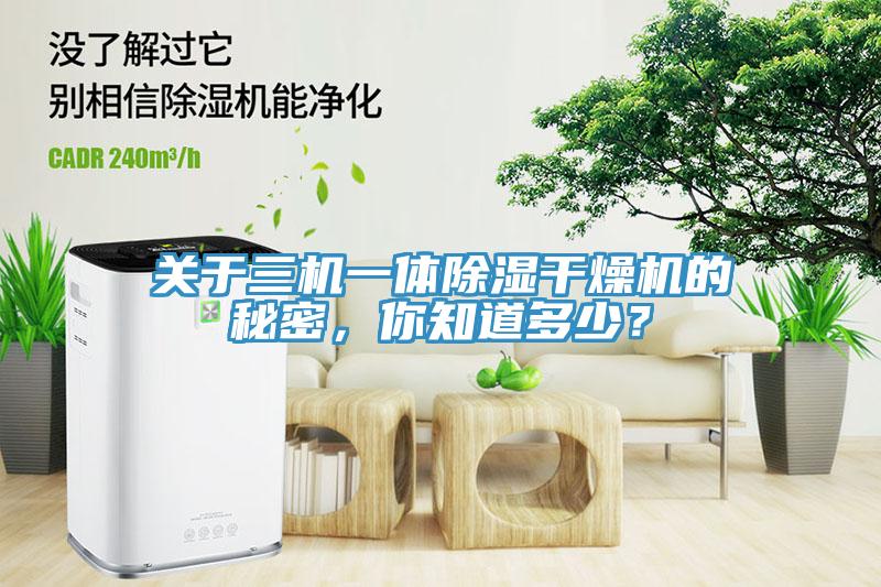 關于三機一體除濕干燥機的秘密，你知道多少？