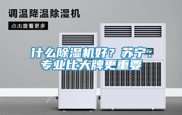 什么除濕機好？蘇寧：專業比大牌更重要