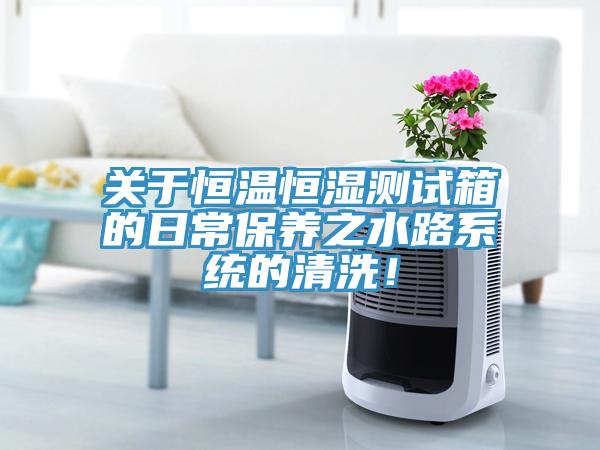 關(guān)于恒溫恒濕測(cè)試箱的日常保養(yǎng)之水路系統(tǒng)的清洗！