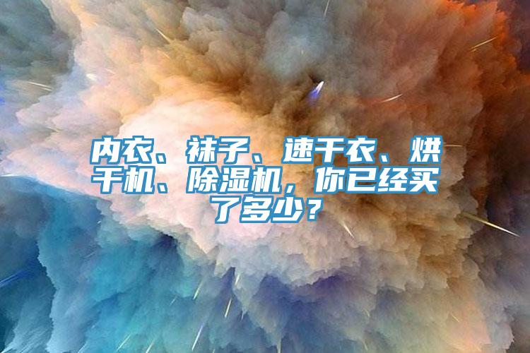 內衣、襪子、速干衣、烘干機、除濕機，你已經買了多少？