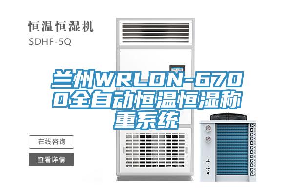 蘭州WRLDN-6700全自動恒溫恒濕稱重系統