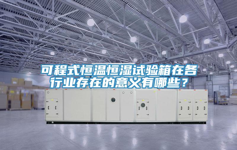 可程式恒溫恒濕試驗箱在各行業(yè)存在的意義有哪些？