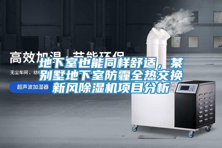 地下室也能同樣舒適，某別墅地下室防霾全熱交換新風除濕機項目分析