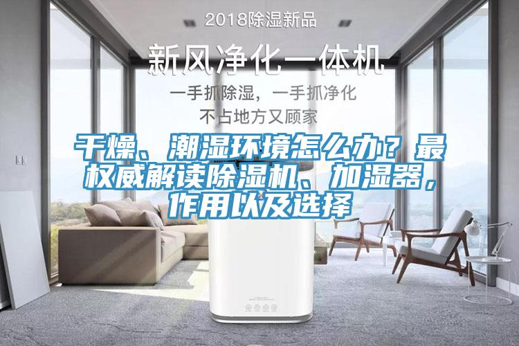 干燥、潮濕環(huán)境怎么辦？最權(quán)威解讀除濕機(jī)、加濕器，作用以及選擇