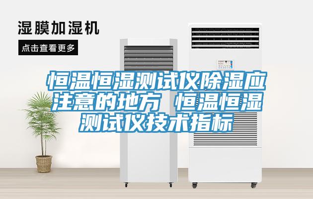 恒溫恒濕測試儀除濕應注意的地方 恒溫恒濕測試儀技術指標