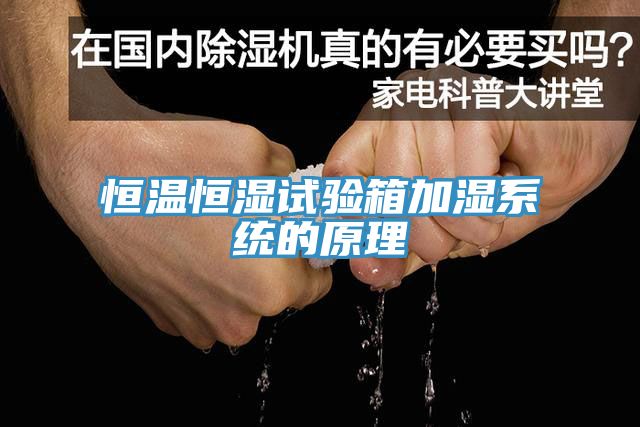 恒溫恒濕試驗箱加濕系統的原理