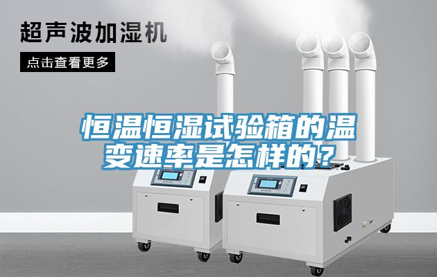 恒溫恒濕試驗箱的溫變速率是怎樣的？