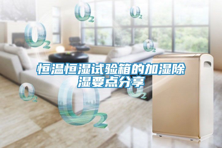 恒溫恒濕試驗箱的加濕除濕要點分享
