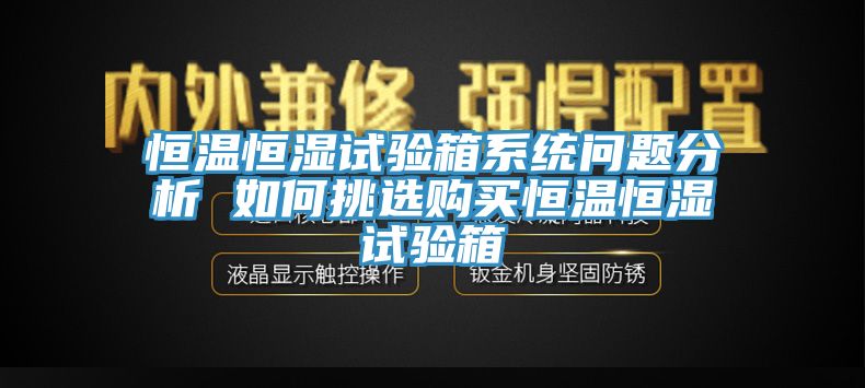 恒溫恒濕試驗箱系統問題分析 如何挑選購買恒溫恒濕試驗箱