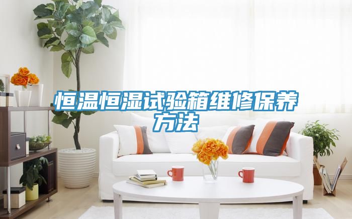 恒溫恒濕試驗箱維修保養方法