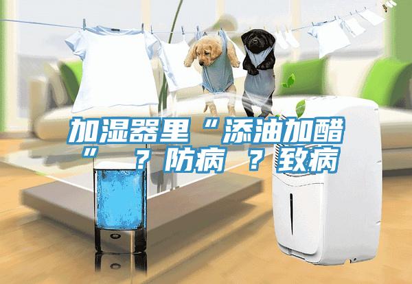 加濕器里“添油加醋” ？防病 ？致病